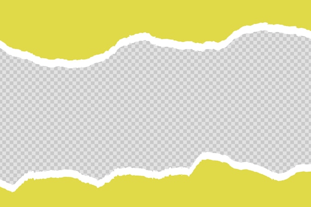 Diseño de papel rasgado de color de fondo transparente con efecto de corte rasgado banner de espacio de texto vacío o diseño de póster ilustración vectorial