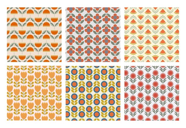 diseño papel de regalo vintage retro escandinavo decorativo patrón colección papel pintado fondo