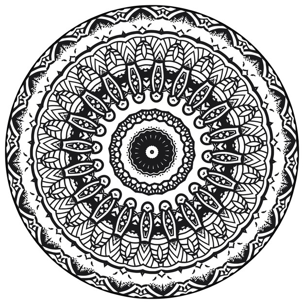 Diseño para un papel tapiz Camisa de pintura y diseño de pegatinas de azulejos, círculo decorativo ornamento mandala