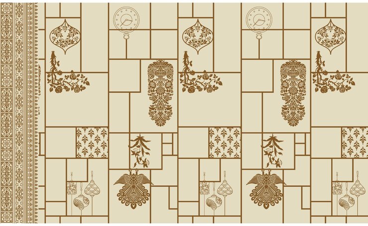 un diseño de papel tapiz con un diseño que dice el número del año