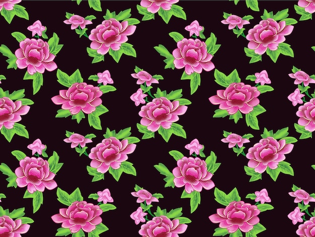 Diseño de papel tapiz impreso en tela sin costuras