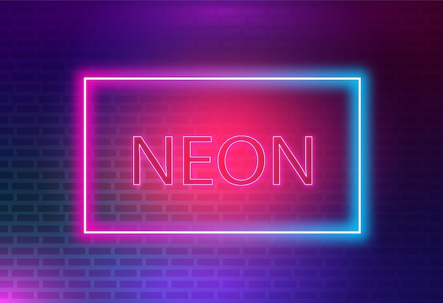 Diseño de papel tapiz de ladrillo de neón