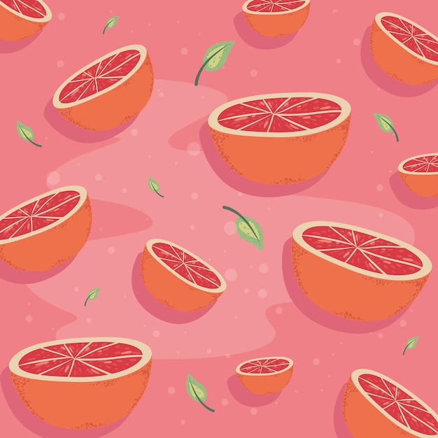 Vector diseño de papel tapiz de pomelo