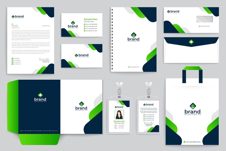 Vector diseño de papelería para medicamentos sanitarios