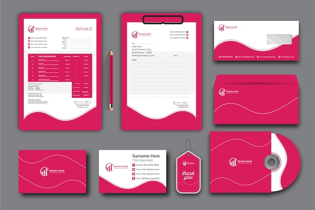 Diseño de papelería profesional.