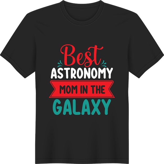 Diseño de paquete de camiseta de astronomía