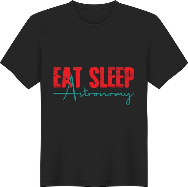 Diseño de paquete de camiseta de astronomía