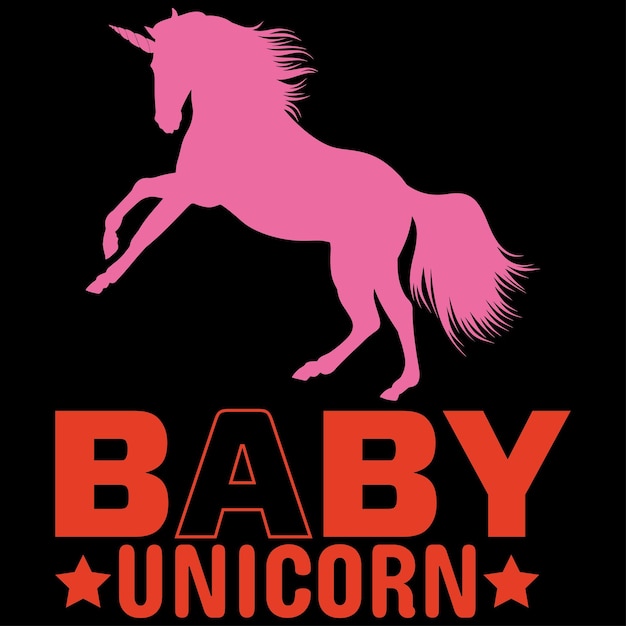 Diseño de paquete de camiseta de unicornio