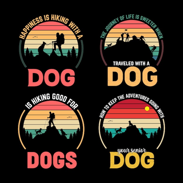 diseño de paquete de cotización para perros de senderismo al aire libre