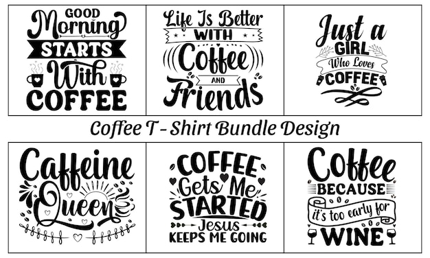 Diseño de paquetes de café para camisetas