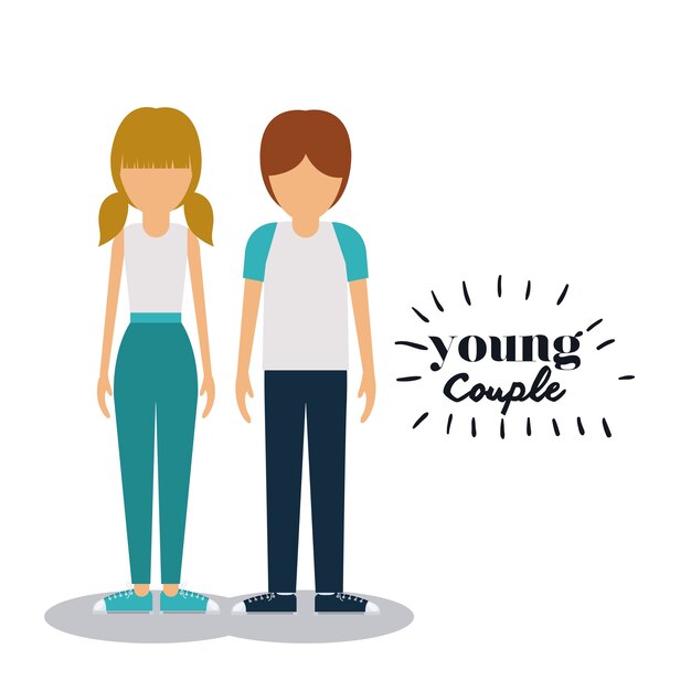 diseño de pareja joven