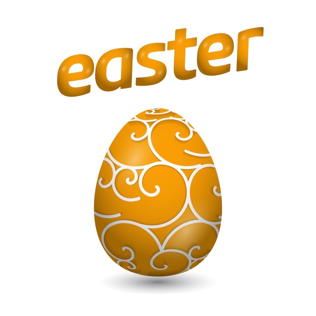 Diseño de Pascua elegent con vector de huevo