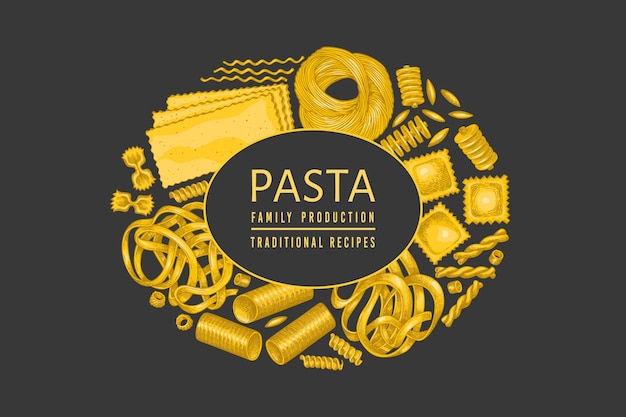 Diseño de pasta italiana