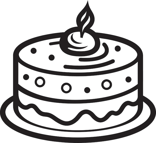 El diseño del pastel vectorial de indulgencia monocromática de Bliss
