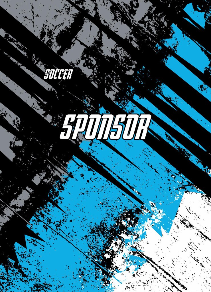 Diseño de patrocinadores de fútbol - plantilla de ropa deportiva abstracta