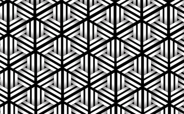 Diseño de patrón abstracto isométrico y colorido con fondo negro