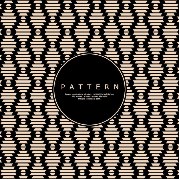 Diseño de patrón abstracto de rayas de línea plana de lujo