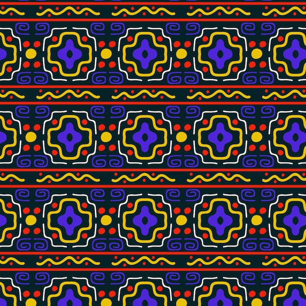 Diseño de patrón africano plano
