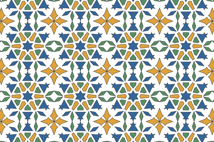 Vector diseño de patrón árabe dibujado a mano