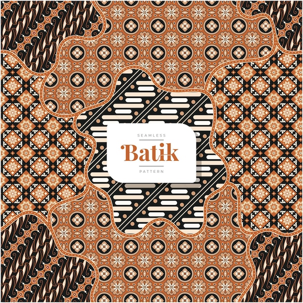 diseño de patrón batik dibujado a mano 13