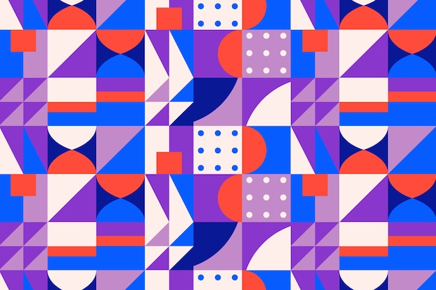 Diseño de patrón de bloques de color de diseño plano