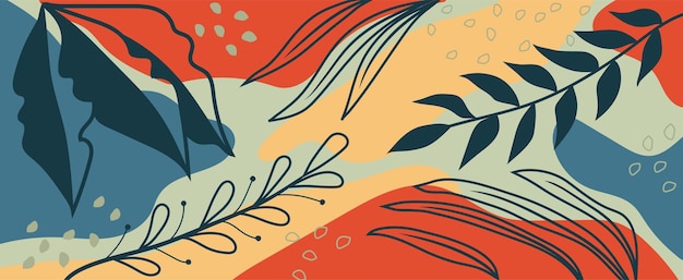Diseño de patrón botánico vectorial