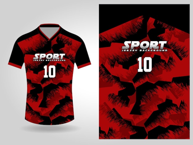 Diseño de patrón de camiseta deportiva