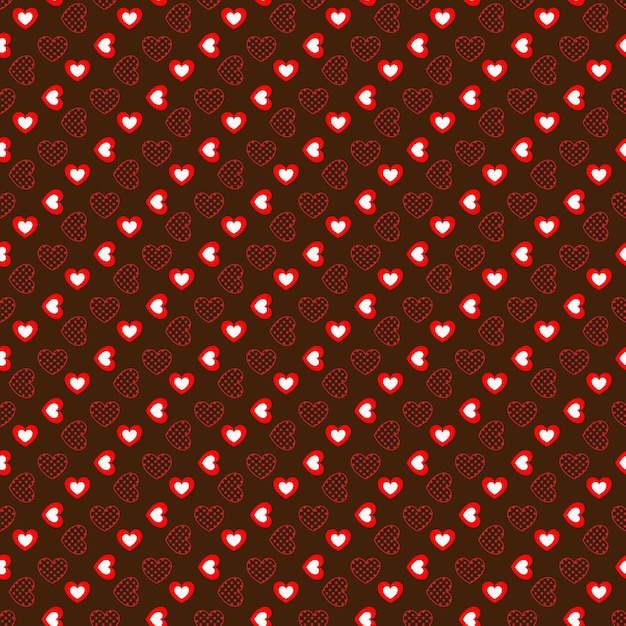 Diseño de patrón de corazón de San Valentín de vector libre