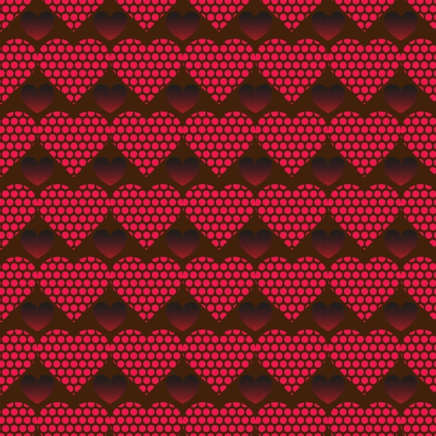 Diseño de patrón de corazón de San Valentín de vector libre