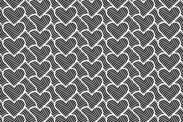 Diseño de patrón sin costuras de corazón negro