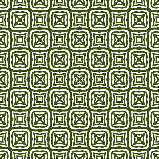 Diseño de patrón sin costuras verde y blanco con estilo de fondo decorativo