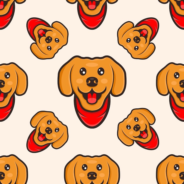 DISEÑO DE PATRÓN DE DIBUJOS ANIMADOS DE PERROS LINDO