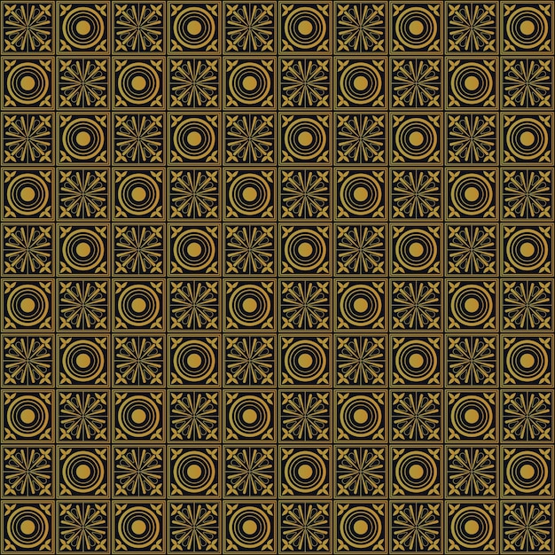 Diseño de patrón dorado abstracto y vintage
