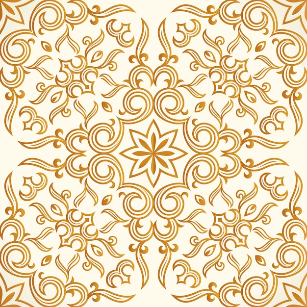 Diseño de patrón dorado sin costuras