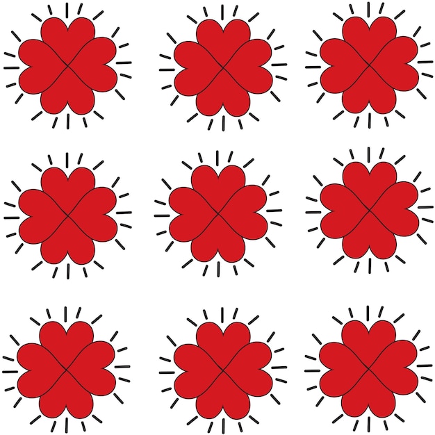 diseño de patrón de flor roja
