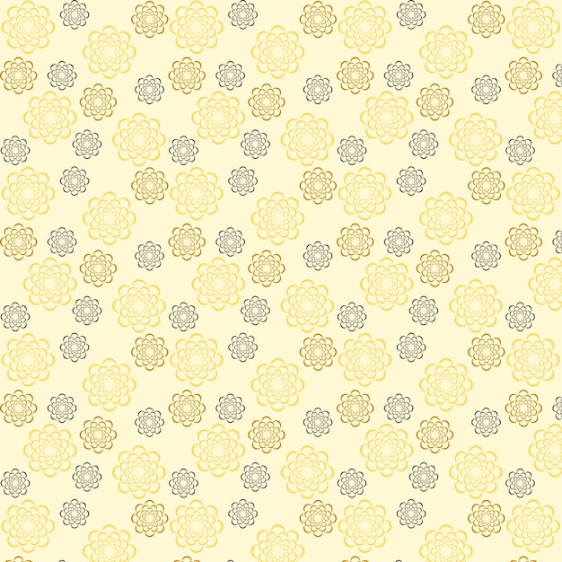 diseño de patrón de flor de tela amarilla vectorial patrón sin costuras