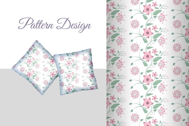 Diseño de patrón de flor Vector plantilla
