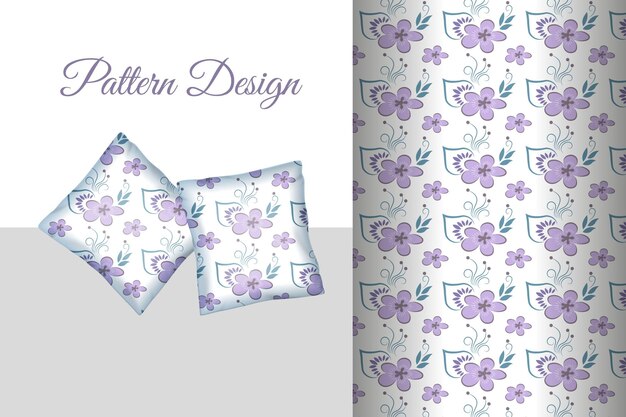 Diseño de patrón de flor Vector plantilla