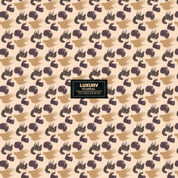 diseño de patrón floral de lujo sin costura abstracto moderno