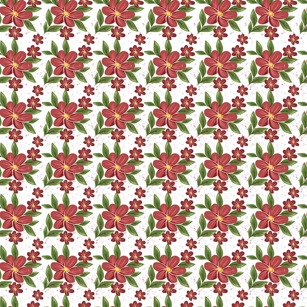 Diseño de patrón floral plano de vector libre