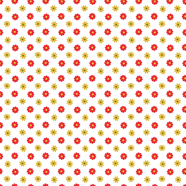 Diseño de patrón floral plano