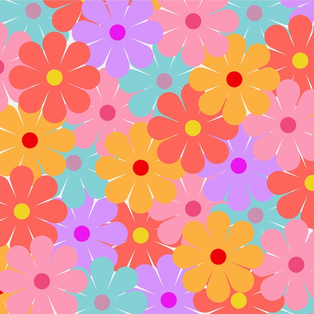Diseño de patrón floral vectorial