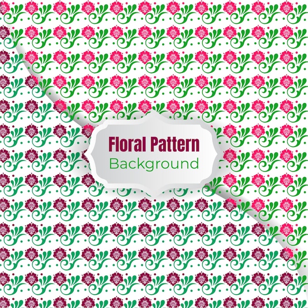Diseño de patrón floral vectorial