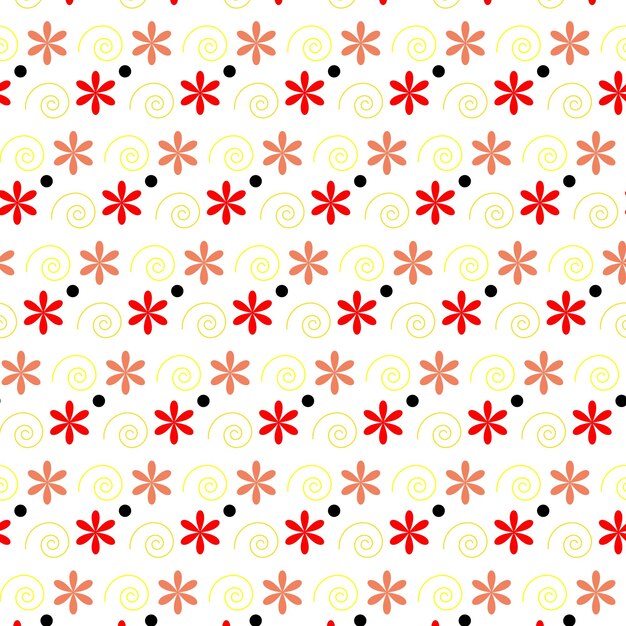Diseño de patrón floral vectorial