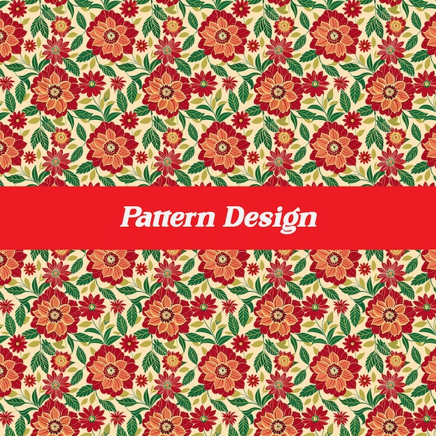 Diseño de patrón floral