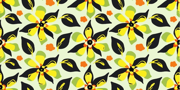 Diseño de patrón floral
