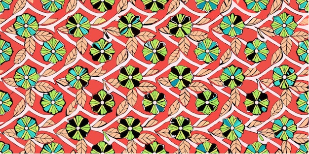 Diseño de patrón floral
