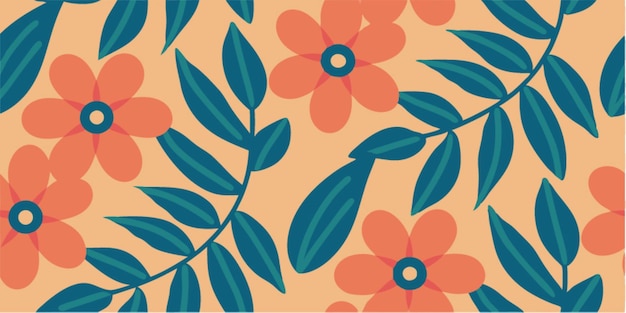 Diseño de patrón floral