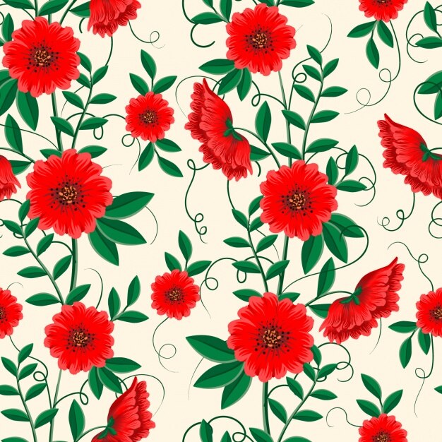 Diseño de patrón floral