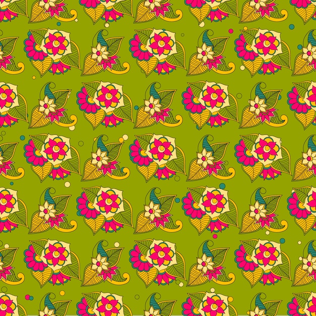 Diseño de patrón floral